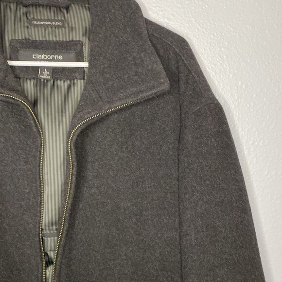 Liz Claiborne Italian Wool Blend Classic Zip Up Jacket Size Large - Picture 3 of 13